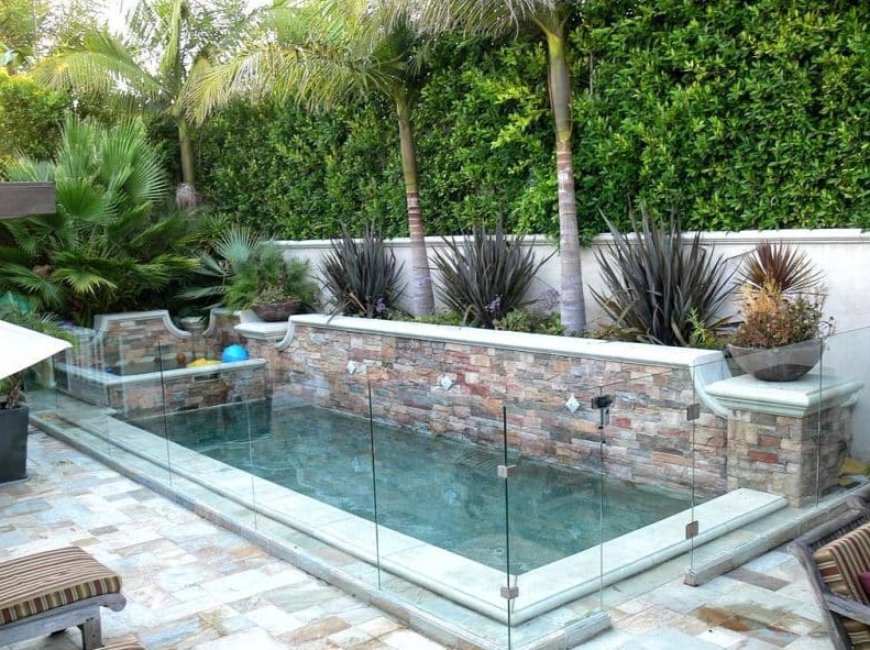 Small Inground Pool Ideas - Add a Glass Fence