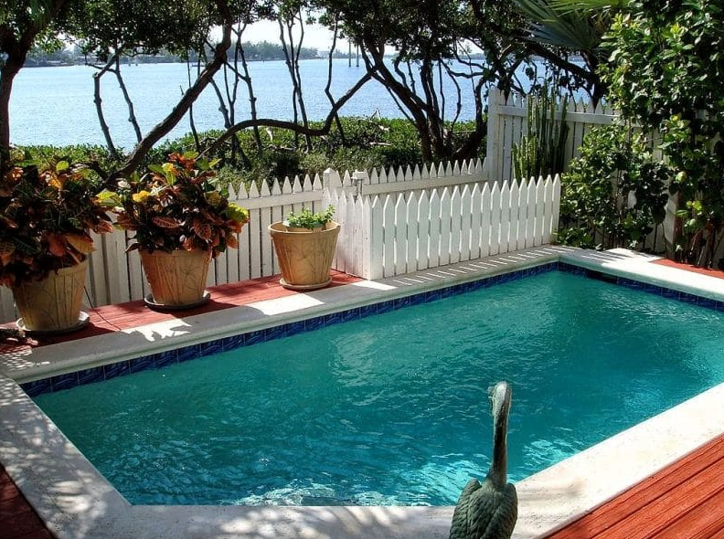 Small Inground Pool Ideas - Cool white fence